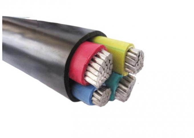 XLPE Insulation LV Cable PVC Sheath Shaped Aluminum Power NA2XY Black