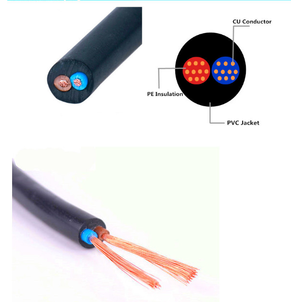 450 / 750V RVV PVC Electrical Cable Class 2 Copper Conductor Insulated Sheathed Flexible