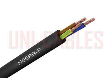 China VDE0282 2Core 0.6mm Copper Conductor Cable , H05RR - F Rubber Flexible Cable supplier
