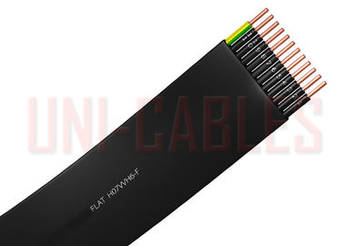 China 4 Core Flat Control Cable Flexible , Bare Copper Class 5 PVC Insulated Cable supplier