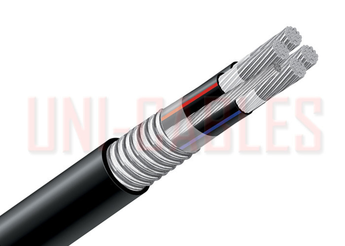 4 / C AL 600V XLPE PVC Power Cable , XHHW 2 AIA Type MC Electrical Cable