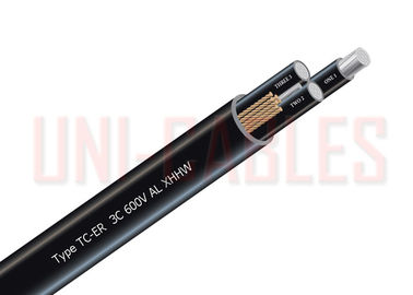 China XHHW 600V Aluminum Alloy Cable Three Conductor PVC Jacket with 1 Bare AL Ground factory