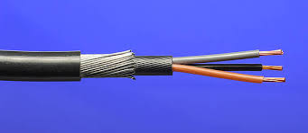 SWA 3 Core Armoured Electrical Cable , BS5467 XLPE Galvanized 2mm Mild Steel Wire
