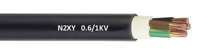 600 1000V Unarmoured Low Voltage Cable N2XY Acc . DIN VDE 0276 Black For Electricity Supply