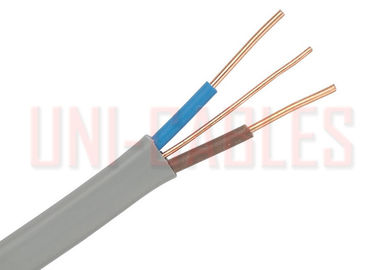 China BS 6004 624 Y Flat Twin and Earth Cable Copper Conductor With Bare Earth Wire supplier