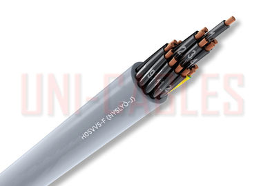 China PVC Black H05VV5 - F Size Flexible Control Cable 12G1 . 0 To 61G1 . 5 Oil Resistant supplier