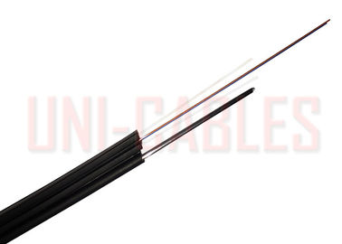 China Ftth 2 Core G652D Aerial Outdoor Drop Pvc Jack Frp Optical Fiber Cable 2Km Coil supplier