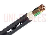 China 600 1000V Unarmoured Low Voltage Cable N2XY Acc . DIN VDE 0276 Black For Electricity Supply company