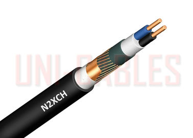 N2XCH Bare Copper Power FRNC Cable Black Outdoor With Concentric Protective Cu Wire Concrete